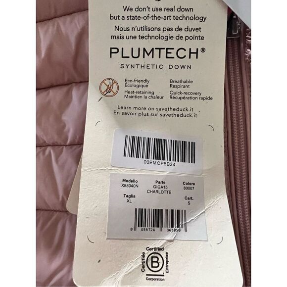 Save The Duck Plumtech Women's Blush Ultra Light Puffer Jacket Vest Size XL NWT - Picture 6 of 6